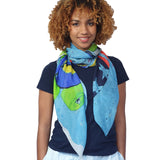 Rolleskates scarf 100%chiffon silk made in Italy