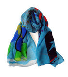 Rolleskates scarf 100%chiffon silk made in Italy