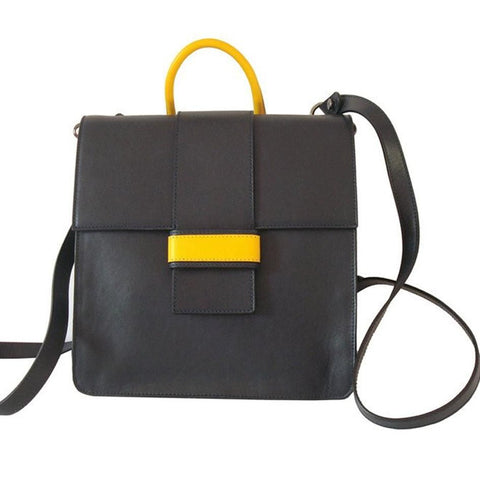 Back Up Navy-Yellow - Maria Cardelli Fashion Accessories