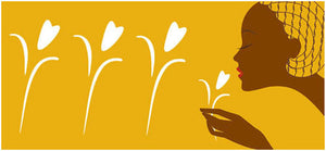 Woman and Tulips - Maria Cardelli Fashion Accessories