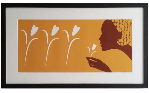 Woman and Tulips - Maria Cardelli Fashion Accessories